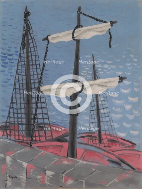 Fishing Boats, 1932. Creator: Mikulas Galanda.