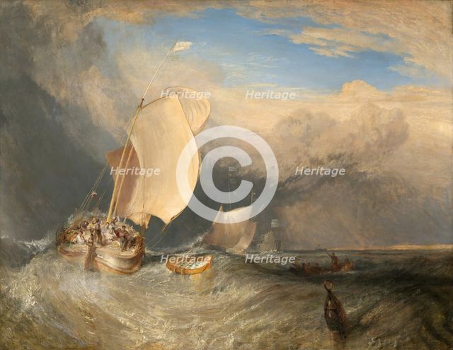Fishing Boats with Hucksters Bargaining for Fish, 1837/38. Creator: JMW Turner.