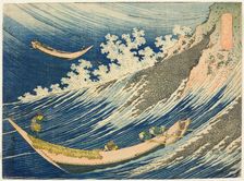 Fishing Boats at Choshi in Shimosa (Soshu Choshi) from the series "One Thousand..., c. 1833/34. Creator: Hokusai