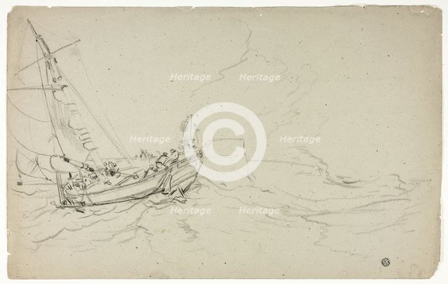 Fishing Boats at Sea, n.d. Creator: Unknown.