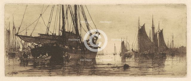 Fishing Boats, c. 1881. Creator: Charles A Platt.