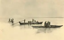 Fishing boats, Ceylon, 1898. Creator: Christian Wilhelm Allers