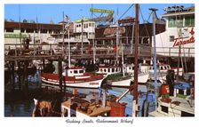 Fishing boats, Fisherman's Wharf, San Francisco, California, USA, 1957