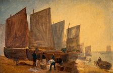 Fishing Boats, Hastings, 1813. Creator: David Cox the elder