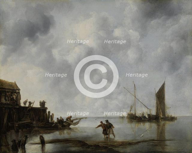 Fishing Boats in a Calm, 1651. Creator: Jan van de Cappelle.