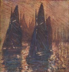 Fishing Boats in Fog c1913. Artist: Carlos Grethe