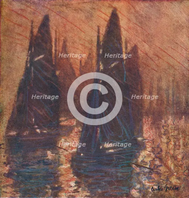 'Fishing Boats in Fog', c1913.  Artist: Carlos Grethe.