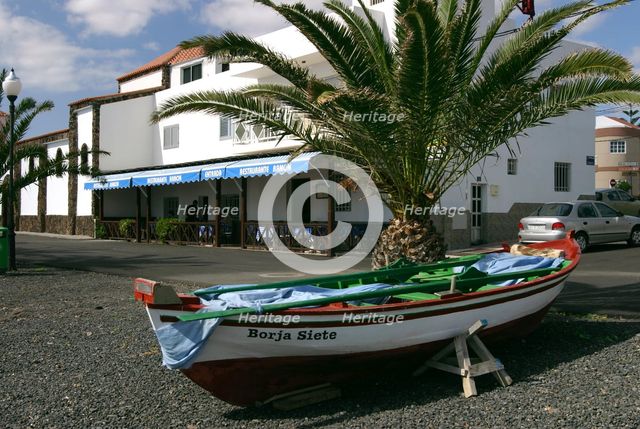 Fishing Boats, La Lajita, Fuerteventura, Canary Islands. Creator: Peter Thompson.