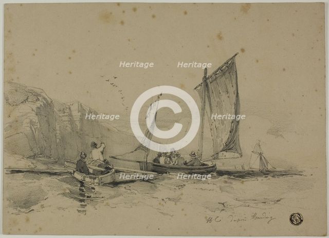 Fishing Boats Near Cliffs, n.d. Creator: Unknown.