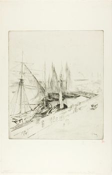Fishing Boats of Tréport, 1903. Creator: Gustave Leheutre