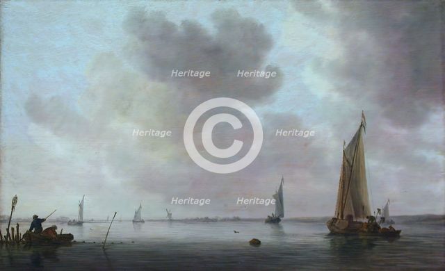 Fishing Boats off an Estuary, 1633. Creator: Jan van Goyen.