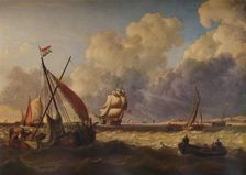 Fishing Boats off the Dutch Coast 1823. Artist: Charles Martin Powell