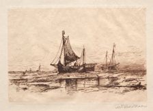 Fishing Boats on the Beach at Scheveningen. Creator: Maurits Frederik Hendrik De Haas (American, 1832-1895)