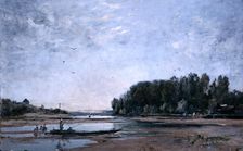 Fishing Boats on the Loire 1865. Artist: Emmanuel Lansyer
