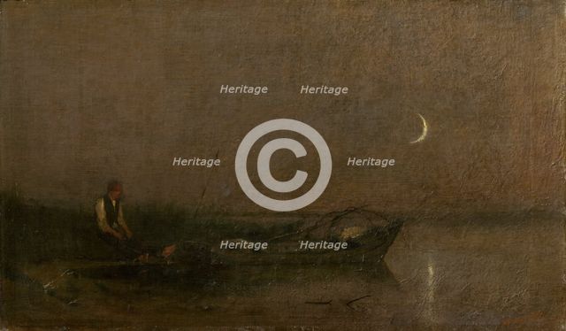 Fishing by Moonlight, 1880-1900. Creator: Ladislav Mednyanszky.