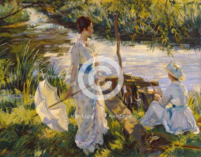 Fishing, c1932. Creator: Wilfred Gabriel de Glehn.