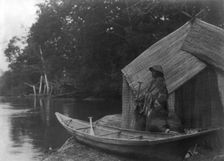 Fishing camp-Skokomish, c1913. Creator: Edward Sheriff Curtis