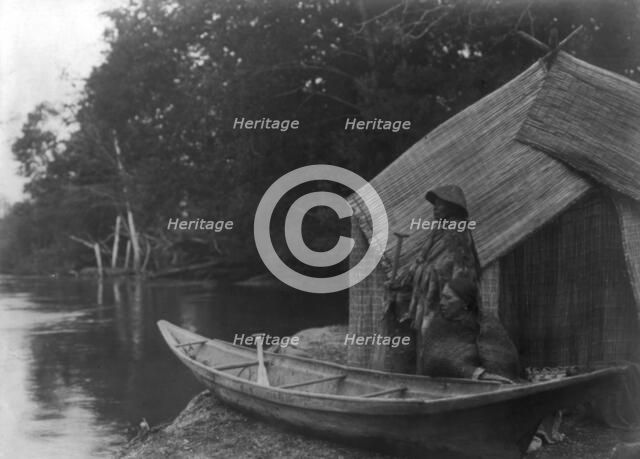 Fishing camp-Skokomish, c1913. Creator: Edward Sheriff Curtis.