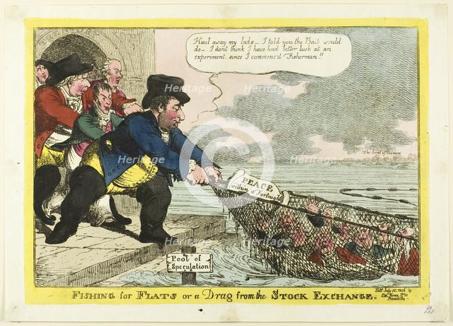Fishing for Flats, published July 25, 1806. Creator: Charles Williams.