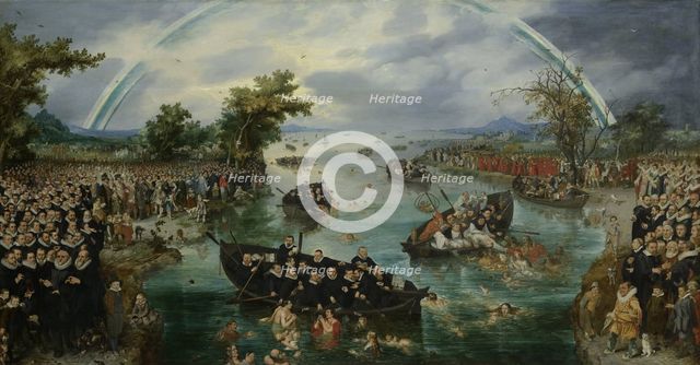 Fishing for Souls, 1614. Artist: Venne, Adriaen Pietersz. van de (1589-1662)