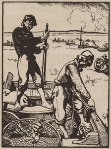 Fishing for Shrimp. Creator: Auguste Louis Lepère (French, 1849-1918)