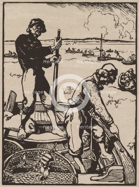 Fishing for Shrimp. Creator: Auguste Louis Lepère (French, 1849-1918).