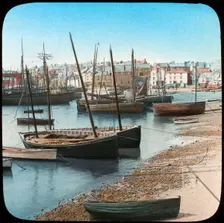 Fishing fleet, St Ives, Cornwall, late 19th or early 20th century. Artist: Church Army Lantern Department