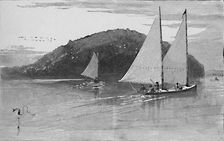 Fishing from a sail-boat 1883