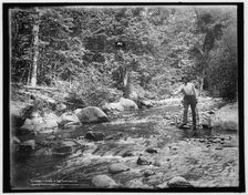 Fishing in the Adirondacks, c1902. Creator: William H. Jackson