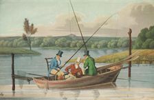 Fishing in a Punt 1820, (1929). Artist: John Heaviside Clark