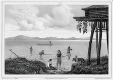 Fishing in Kamchatka, 19th century. Creators: Friedrich Heinrich Kittlitz, Godefroy Engelmann, Jules David, Edouard Jean Marie Hostein