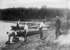 Fishing in New Brunswick -- the Bean Bake, between c1910 and c1915. Creator: Bain News Service