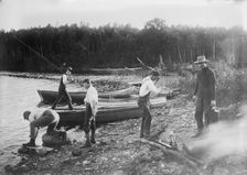 Fishing in New Brunswick -- the Bean Bake, between c1910 and c1915. Creator: Bain News Service