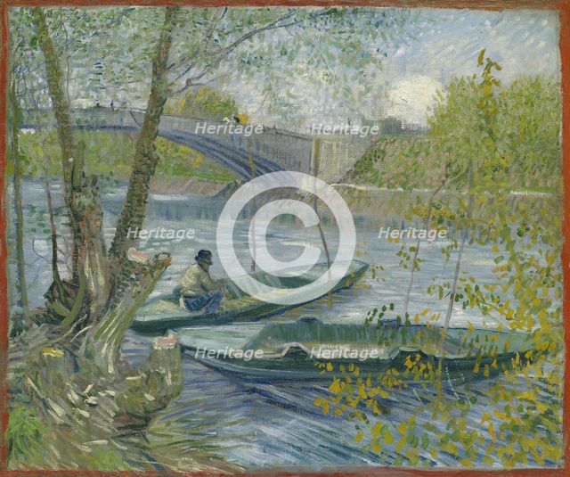 Fishing in Spring, the Pont de Clichy (Asnières), 1887. Creator: Vincent van Gogh.