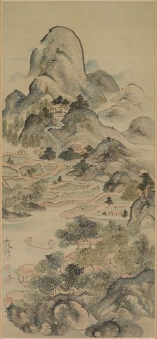 Fishing in Springtime, 1700s. Creator: Ike Taiga (Japanese, 1723-1776)