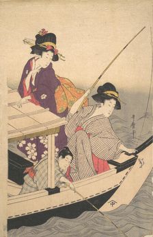 Fishing, late 18th century. Creator: Kitagawa Utamaro