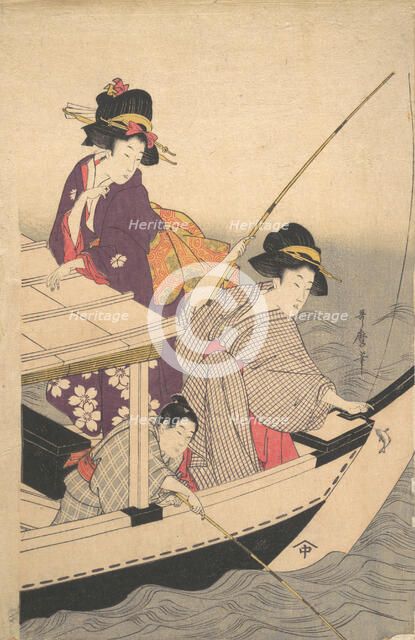 Fishing, late 18th century. Creator: Kitagawa Utamaro.