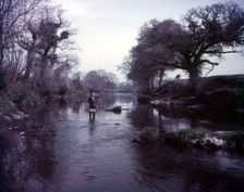 Fishing on the Tamar, Cornwall, c1955. Creator: Arthur Charles Kirby Ware