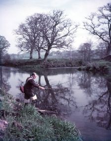 Fishing on the Tamar, Cornwall, c1955. Creator: Arthur Charles Kirby Ware