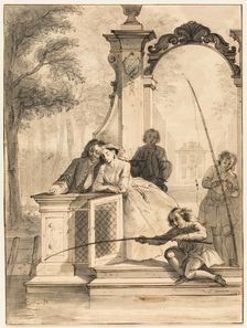 Fishing Party, 1738. Creator: Cornelis Troost