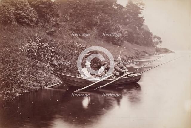 Fishing Party, Perthshire, from an album compiled by Sir John Everett Millais, 1879. Creator: Unknown.