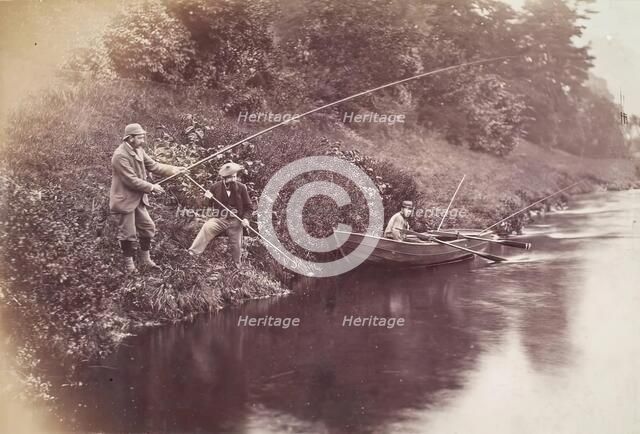Fishing Party, Perthshire, from an album compiled by Sir John Everett Millais, 1879. Creator: Unknown.