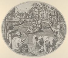 Fishing Scene, 1547. Creator: Leon Davent