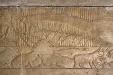 Fishing scene relief, Mastaba of Kagemni, Saqqara, Egypt, Old Kingdom, 6th Dynasty, 2350 BC (2003). Creator: Unknown