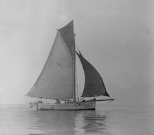 Fishing Smack under sail, 1911. Creator: Kirk & Sons of Cowes