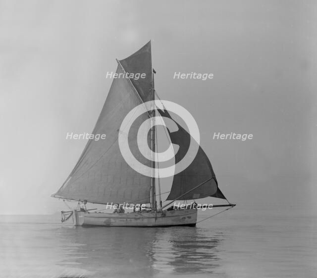 Fishing Smack under sail, 1911. Creator: Kirk & Sons of Cowes.