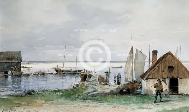 Fishing Spot at Blekinge, 1880-1924. Creator: Anna Palm de Rosa.