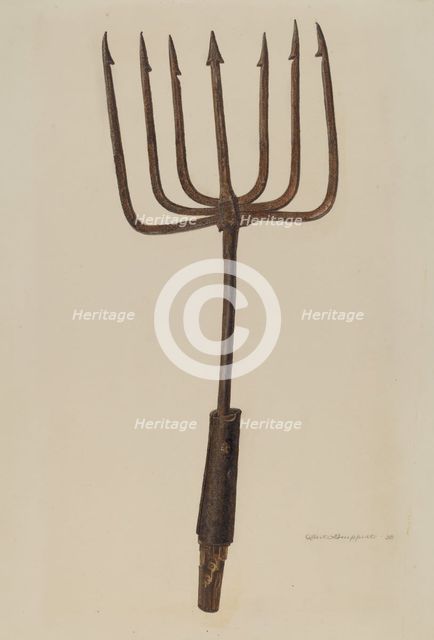 Fishing Spear, 1938. Creator: Albert Geuppert.
