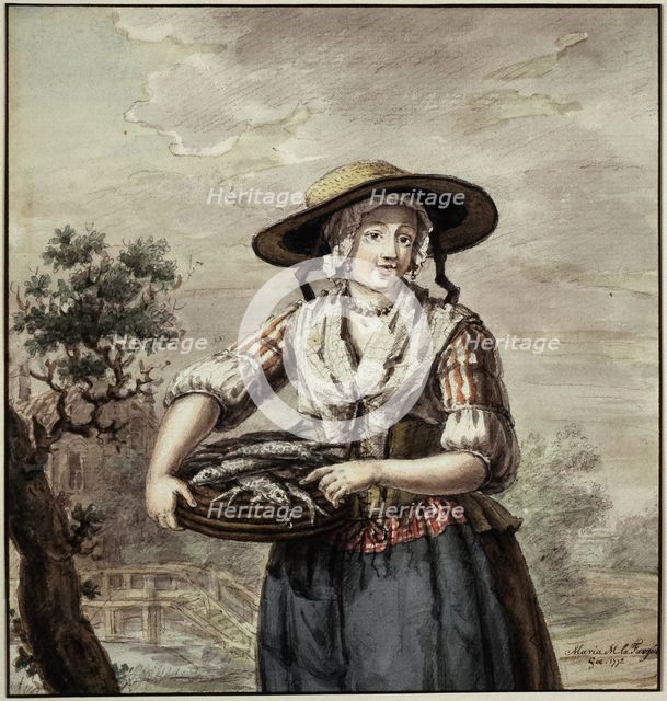 Fishwife, 1772. Creator: Maria Margaretha la Fargue.