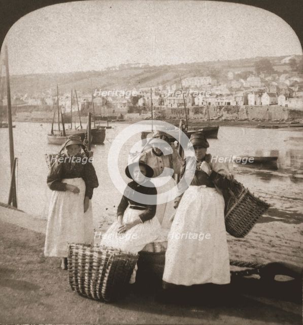 'Fishwives at Newlyn, Cornwall', 1900. Creator: Works and Sun Sculpture Studios.